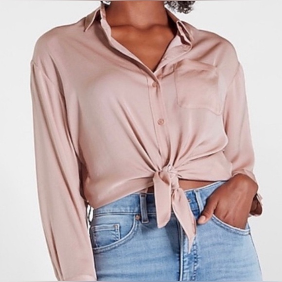 EXPRESS | Boyfriend Women’s Button-up Shirt - Picture 1 of 5